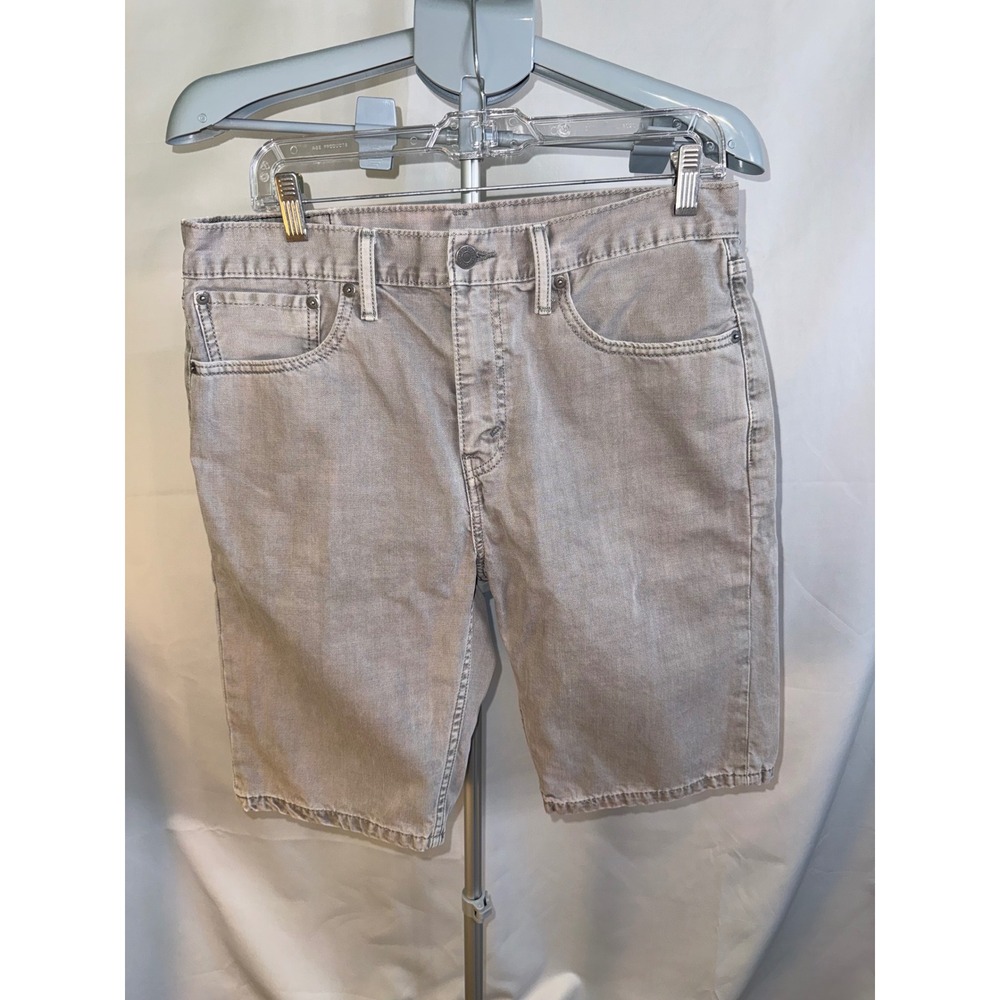 Levis 508 Regular Taper Denim Shorts Mens 32 Gray Jean Shorts 00508-0158